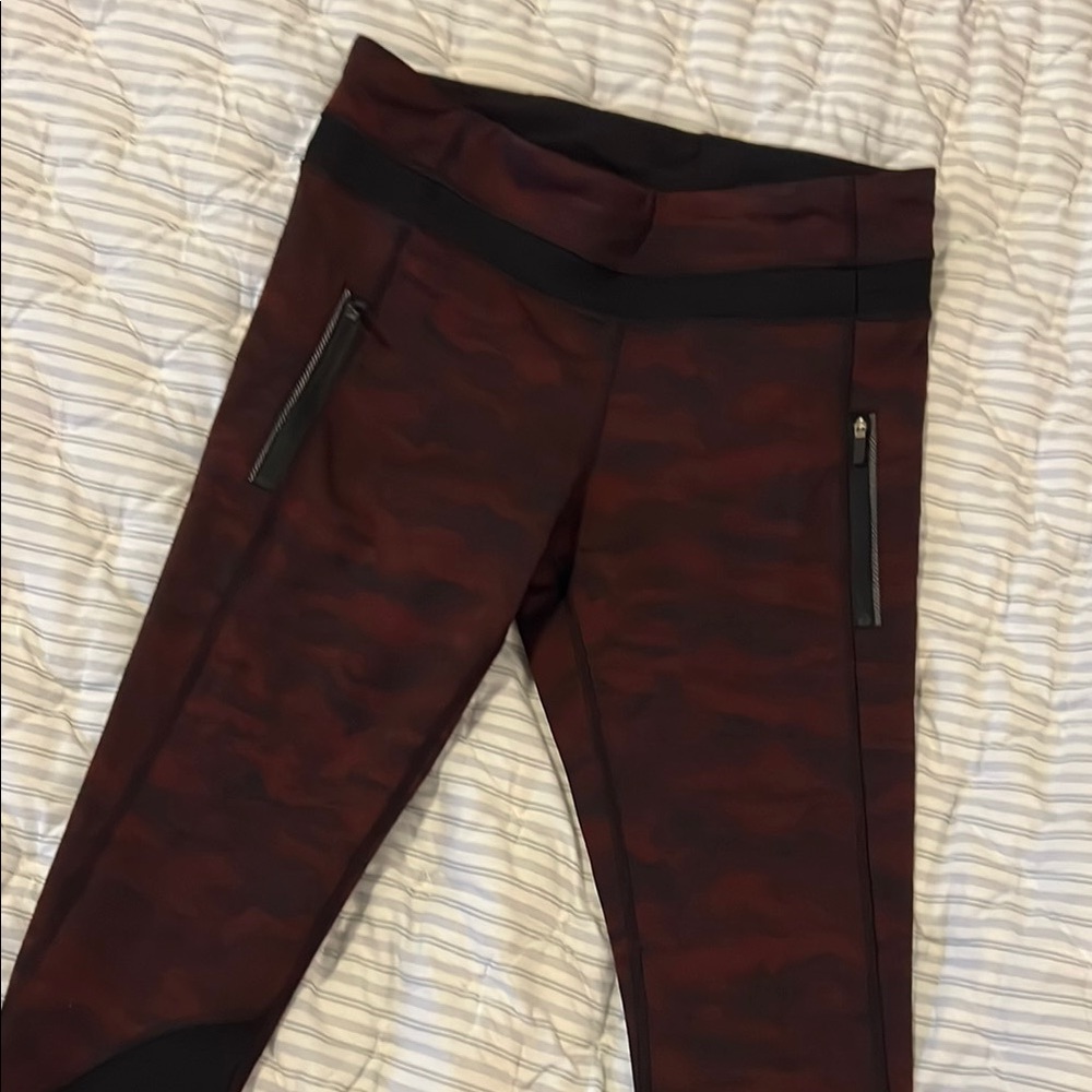 Red and Black Camouflage Leggings